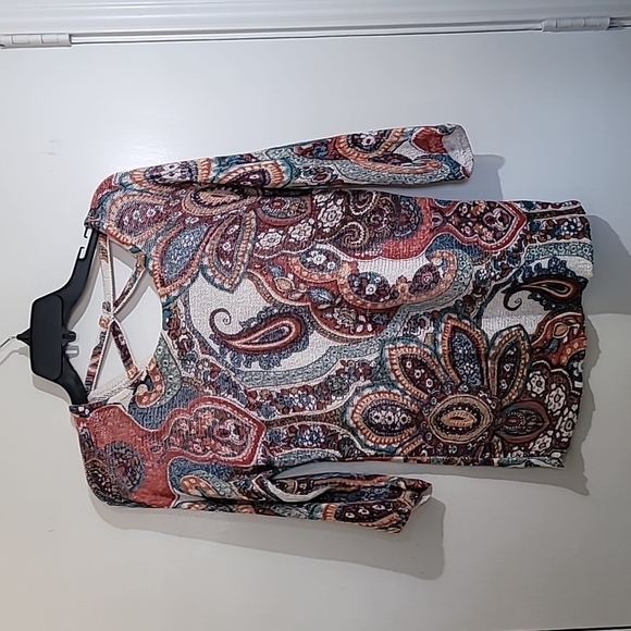 Chico's Women's Paisley Knit Top Size XSP - Picture 1 of 8